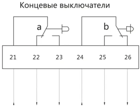 Схема подключения LF 24 BS из паспорта производителя