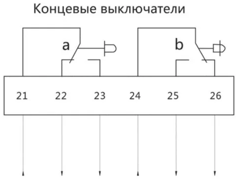 Схема подключения NF 24 BS из паспорта производителя
