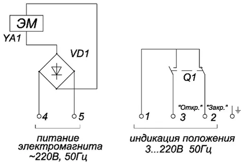Схема подключения EML XS-230 из паспорта производителя